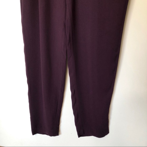 Massimo Dutti purple plum zip v neck jumpsuit NWT - Picture 4 of 8